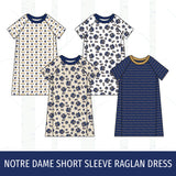 Quincy Notre Dame Short Sleeve Raglan Dress