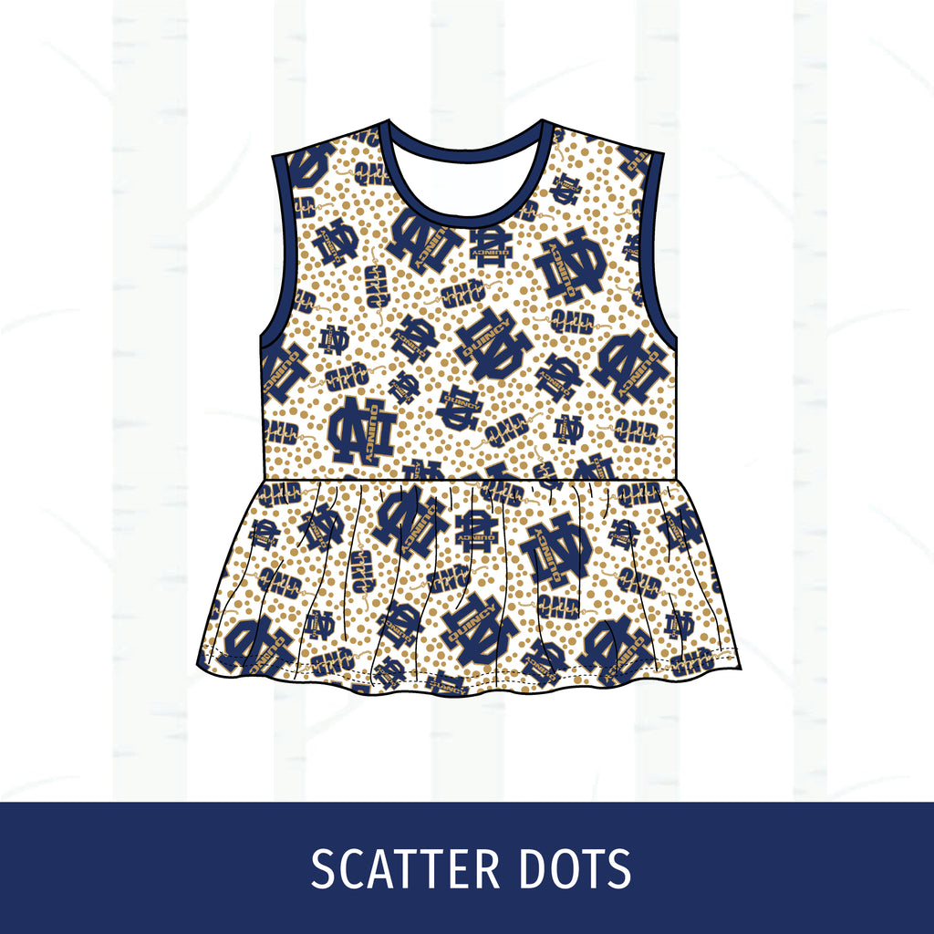 Quincy Notre Dame Peplum Tank