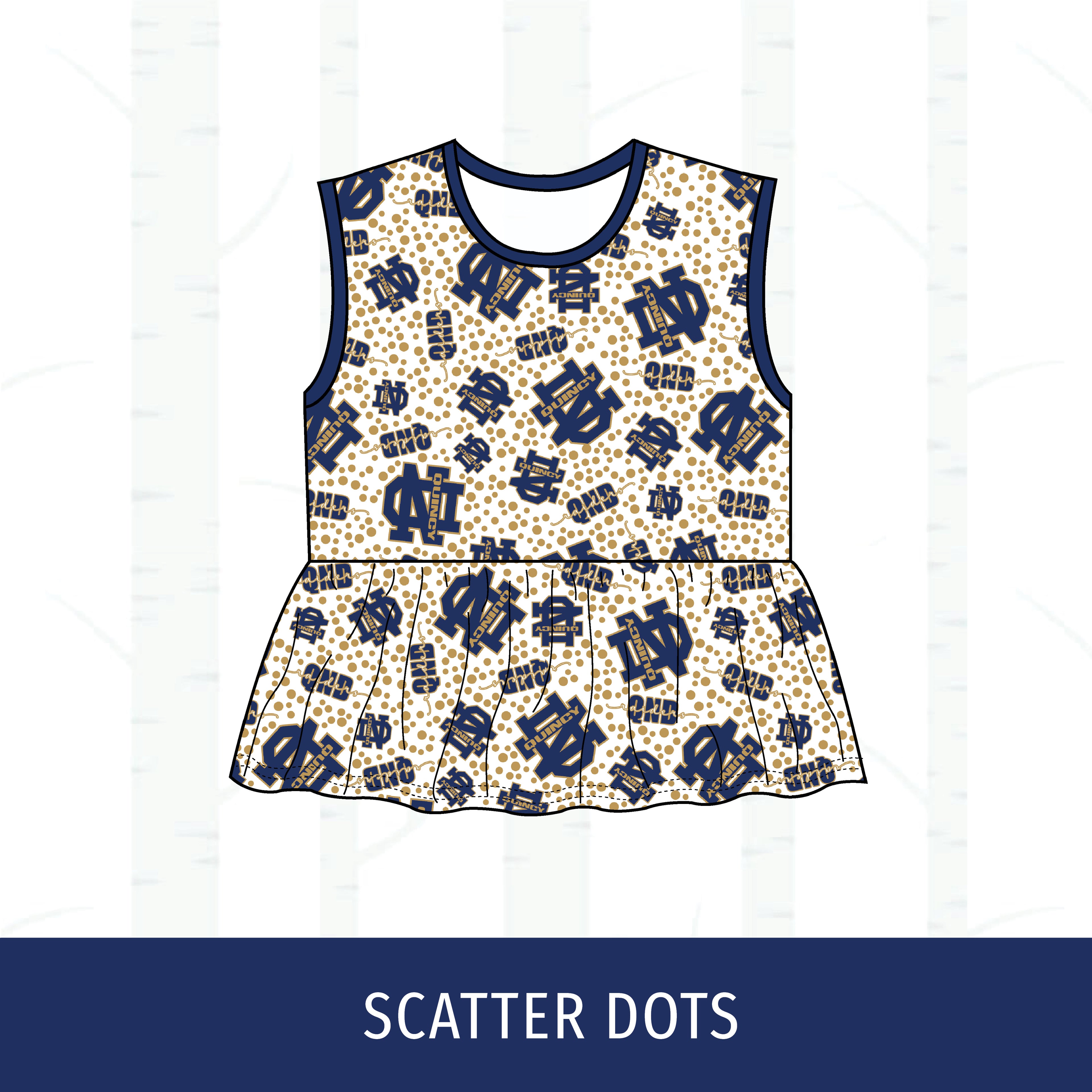 Quincy Notre Dame Peplum Tank