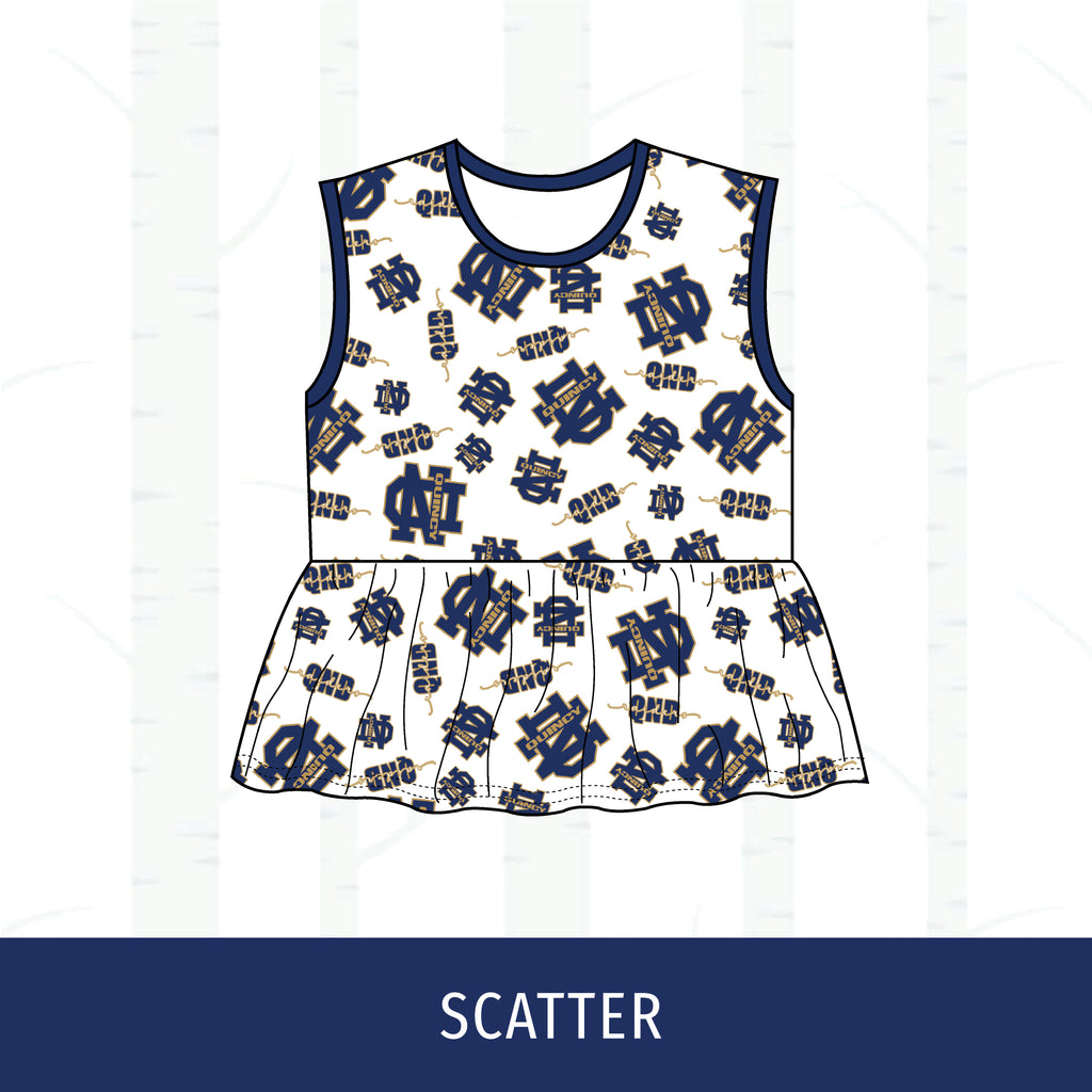 Quincy Notre Dame Peplum Tank