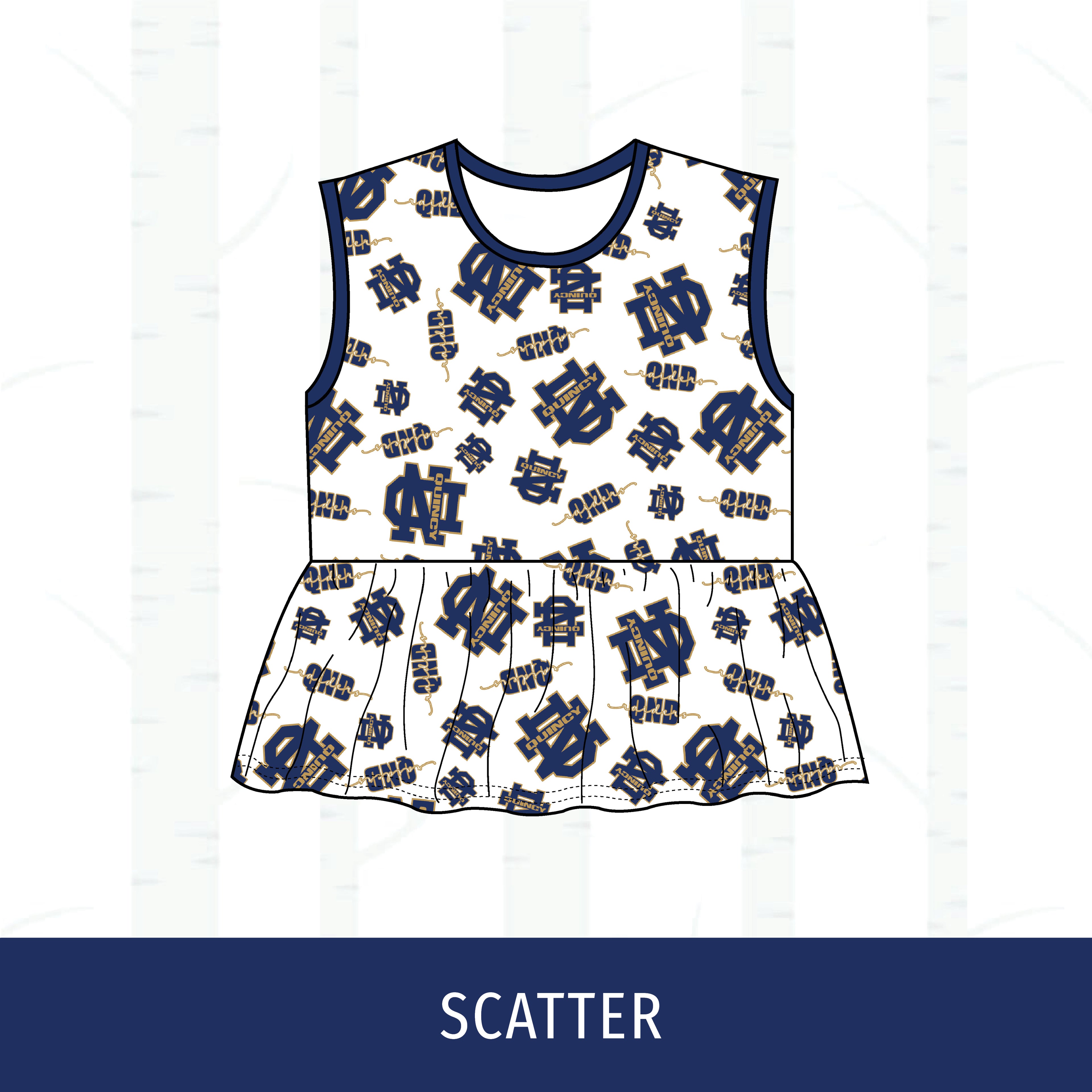Quincy Notre Dame Peplum Tank