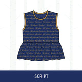 Quincy Notre Dame Peplum Tank