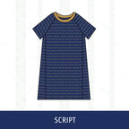 Quincy Notre Dame Short Sleeve Raglan Dress