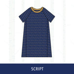 Quincy Notre Dame Short Sleeve Raglan Dress