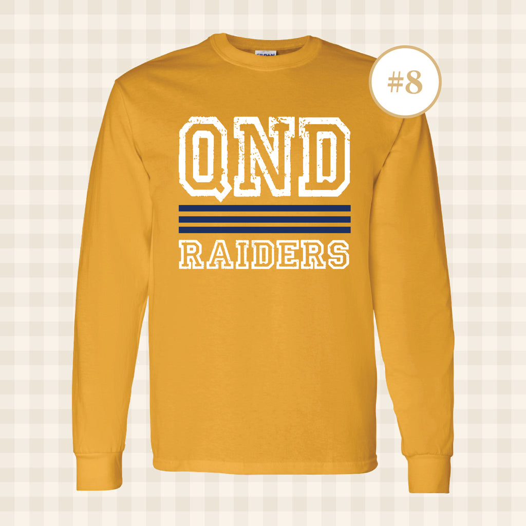 QND Raiders | Adult Size Long Sleeve T-Shirts