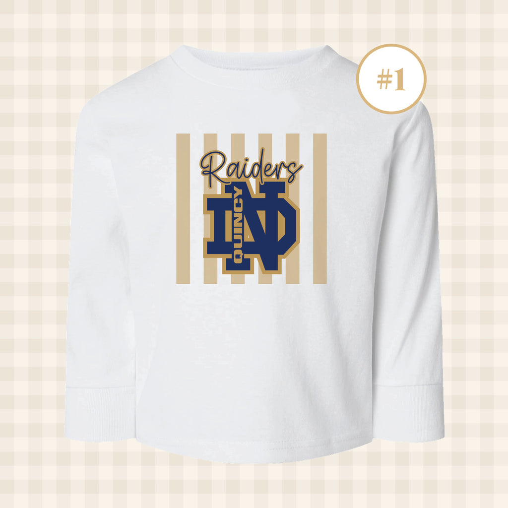 QND Raiders | Toddler Size Long Sleeve T-Shirts