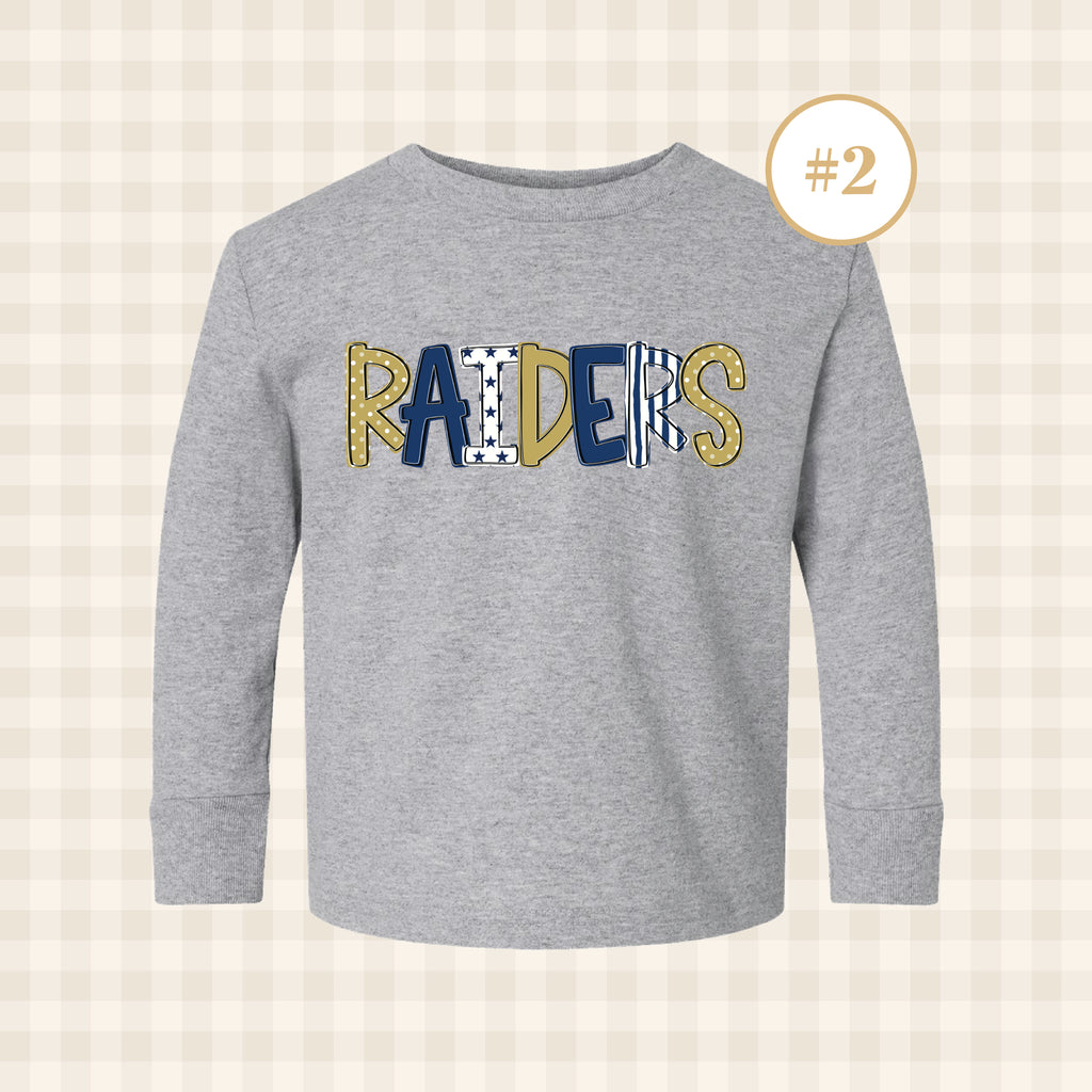 QND Raiders | Toddler Size Long Sleeve T-Shirts