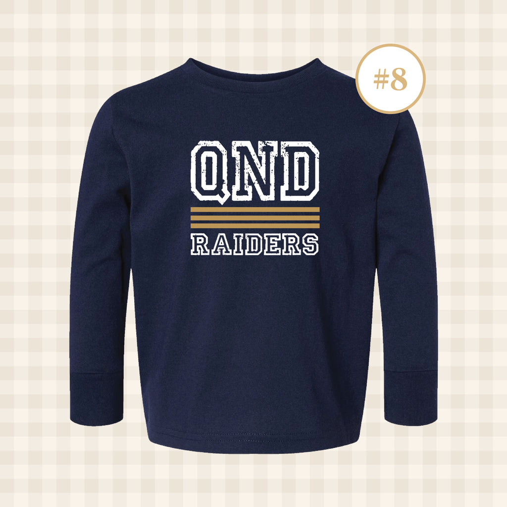 QND Raiders | Toddler Size Long Sleeve T-Shirts