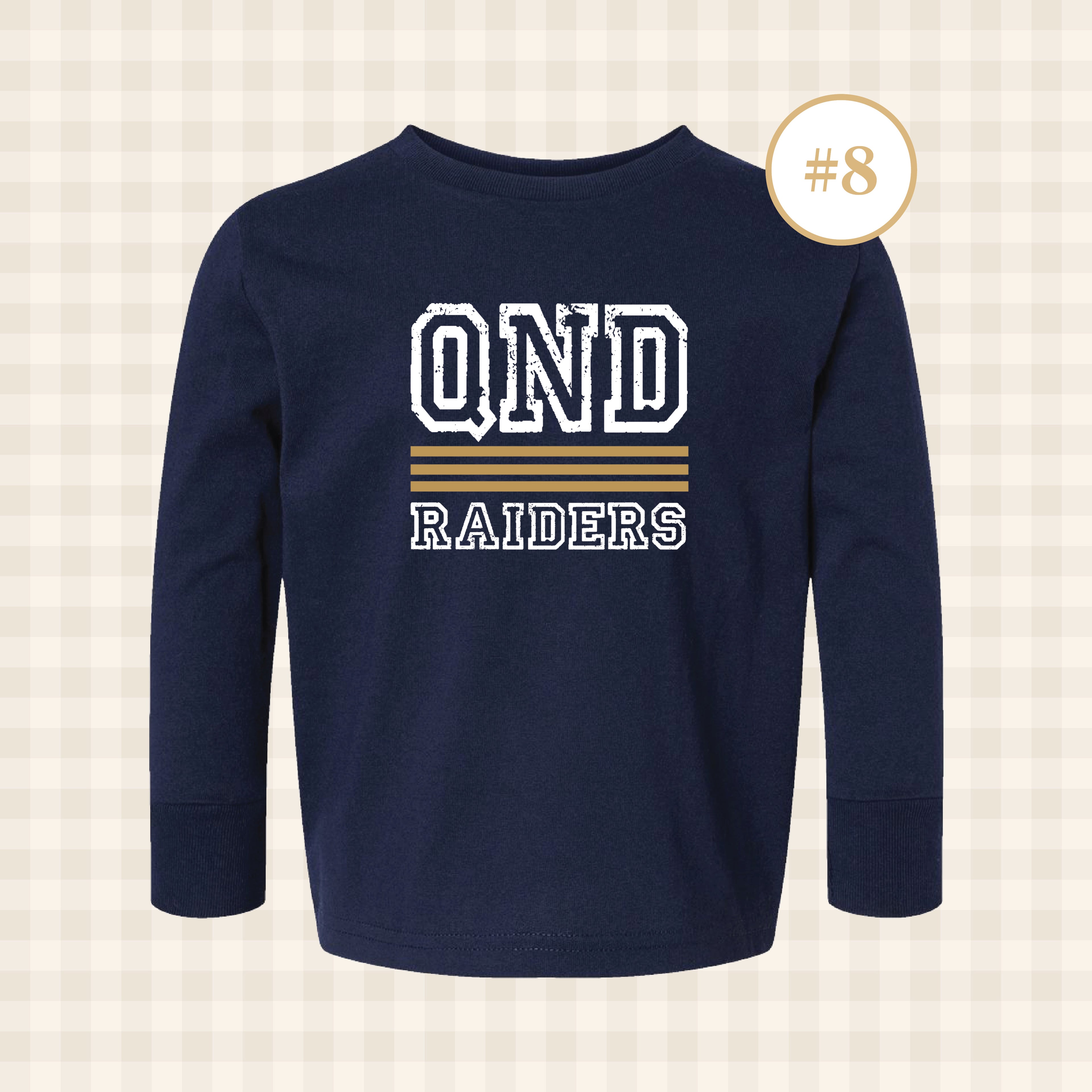 QND Raiders | Toddler Size Long Sleeve T-Shirts
