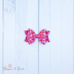 Retro Checkered Blossom Bow