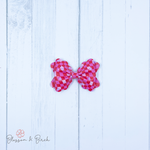 Retro Checkered Scalloped Phoebe Bow