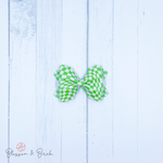 Retro Checkered Scalloped Phoebe Bow