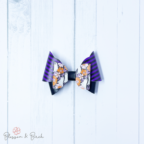 Retro Floral Ghosts Charlotte Bow