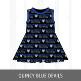 Quincy Blue Devils Swing Dress