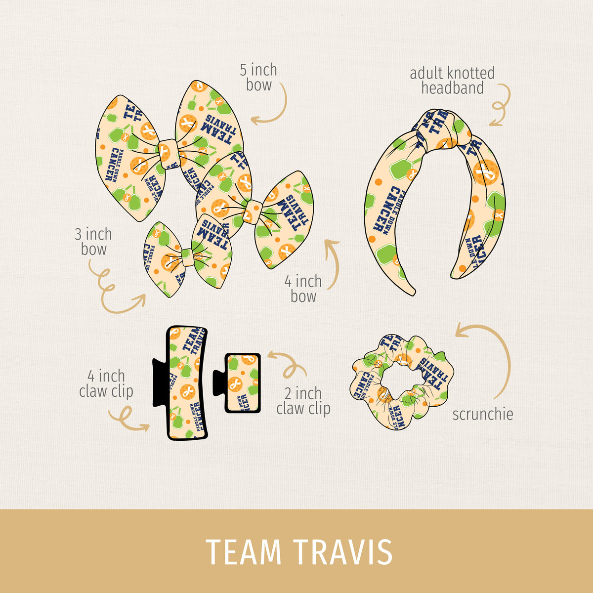 Team Travis Hair Accessories