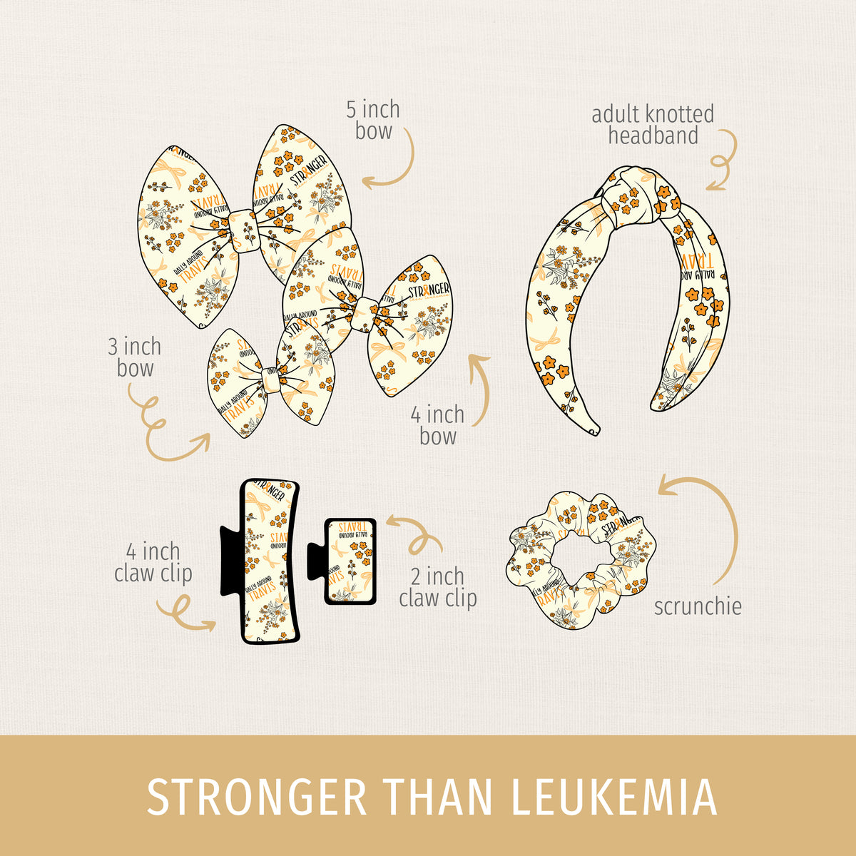 Stronger Than Leukemia Hair Accessories