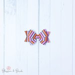 Trick or Treat Stipes Blossom Bow