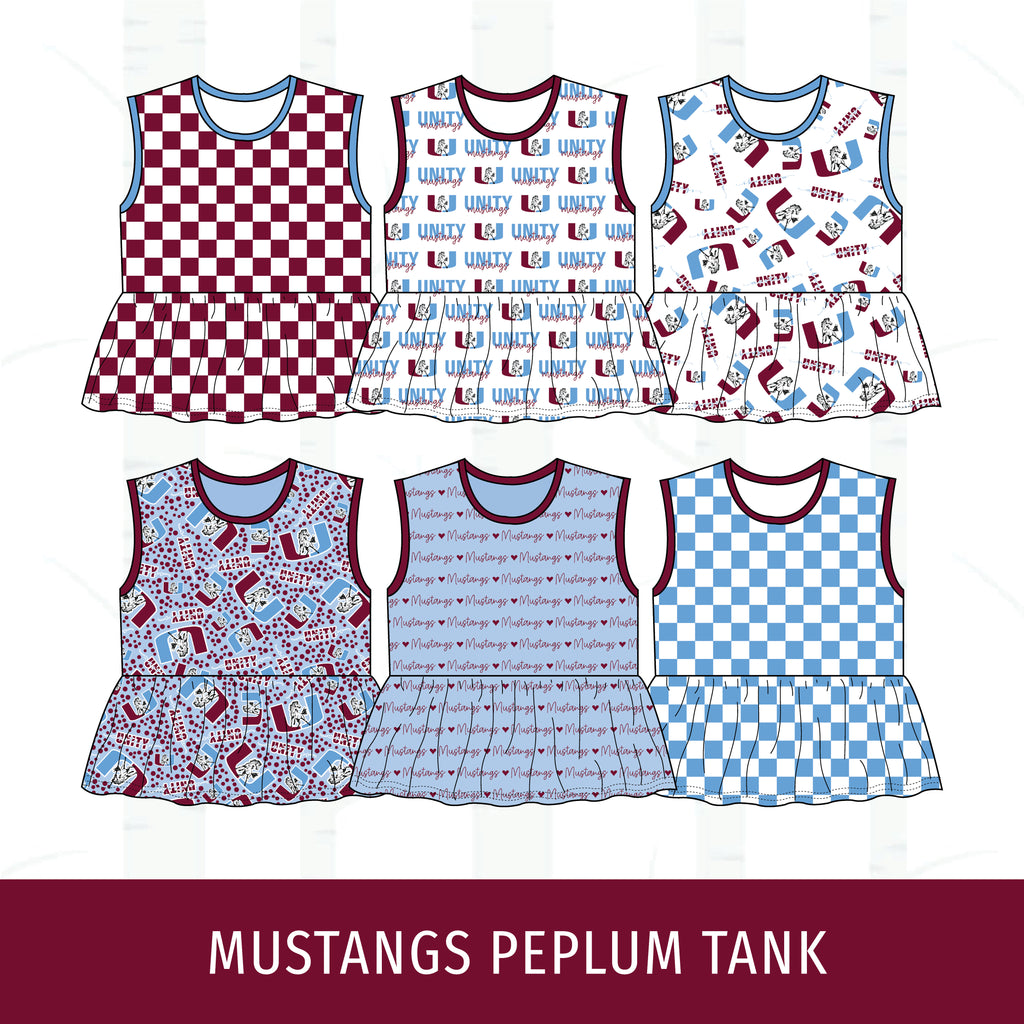 Unity Mustangs Peplum Tank
