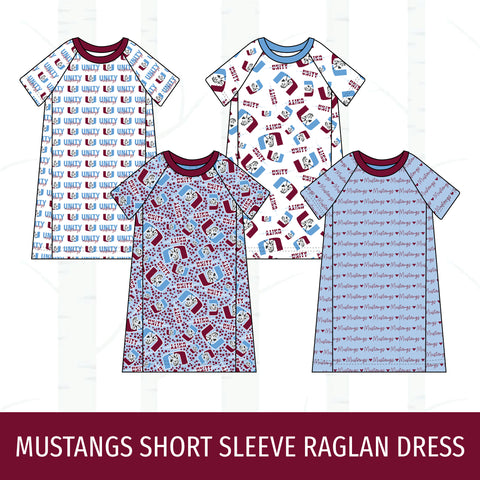 Unity Mustangs Short Sleeve Raglan Dress