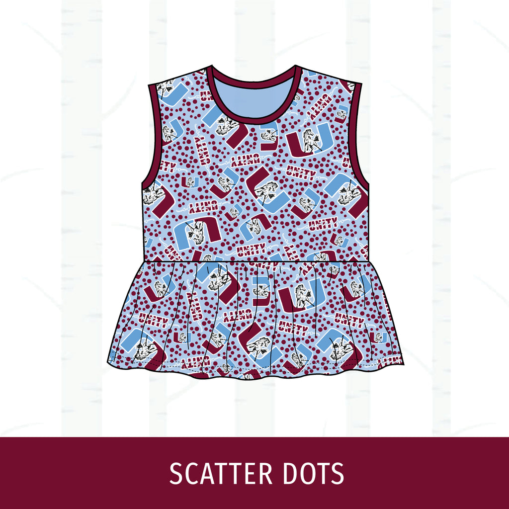 Unity Mustangs Peplum Tank