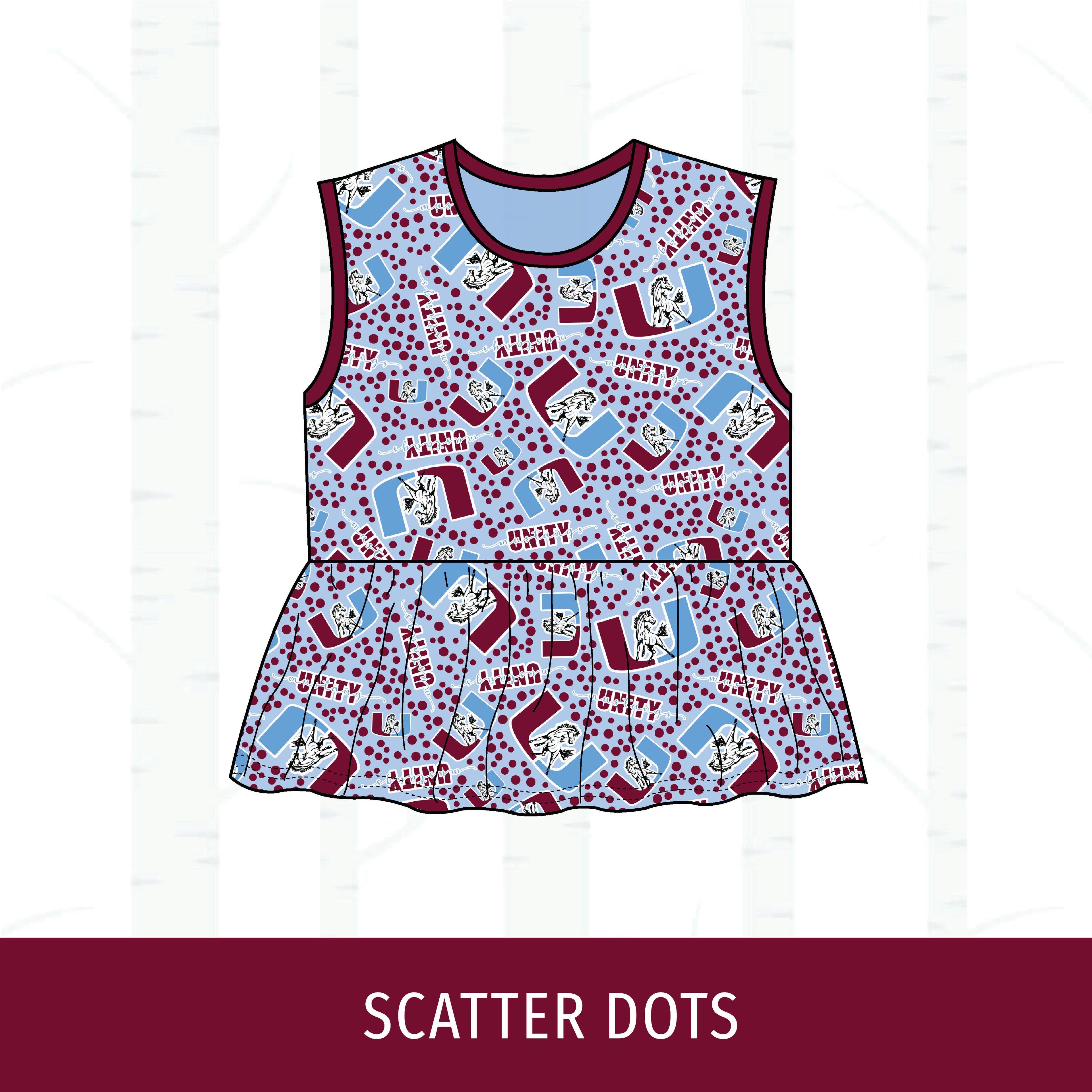 Unity Mustangs Peplum Tank