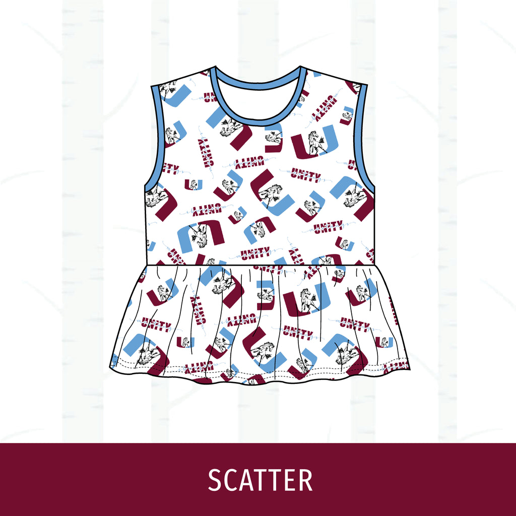 Unity Mustangs Peplum Tank