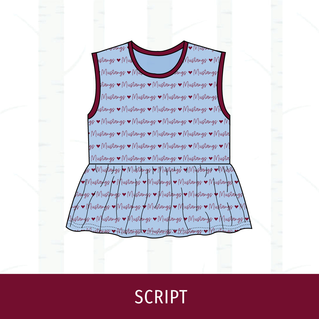 Unity Mustangs Peplum Tank