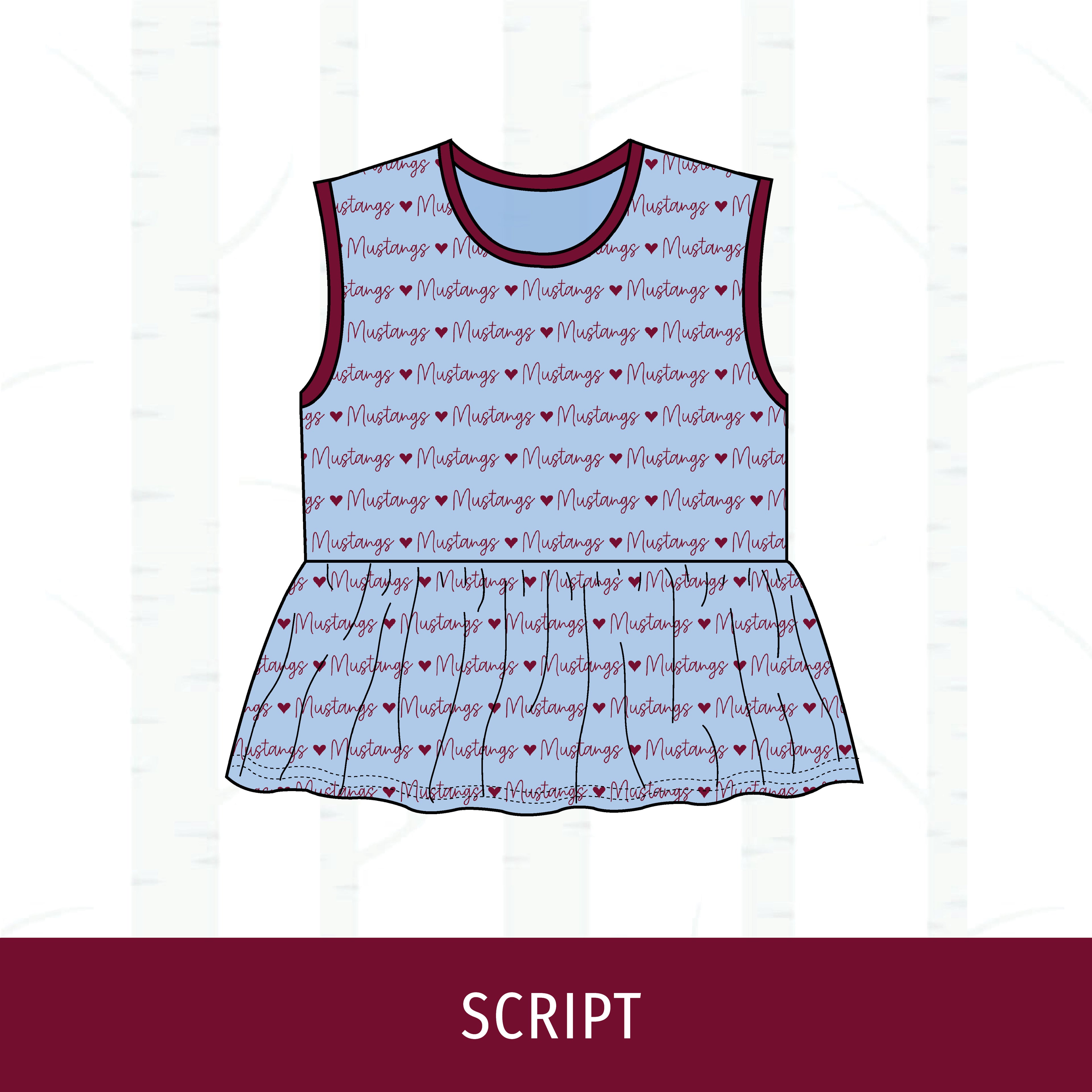 Unity Mustangs Peplum Tank