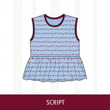 Unity Mustangs Peplum Tank