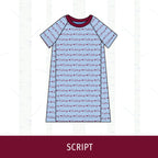 Unity Mustangs Short Sleeve Raglan Dress