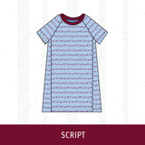 Unity Mustangs Short Sleeve Raglan Dress
