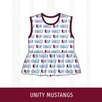 Unity Mustangs Peplum Tank