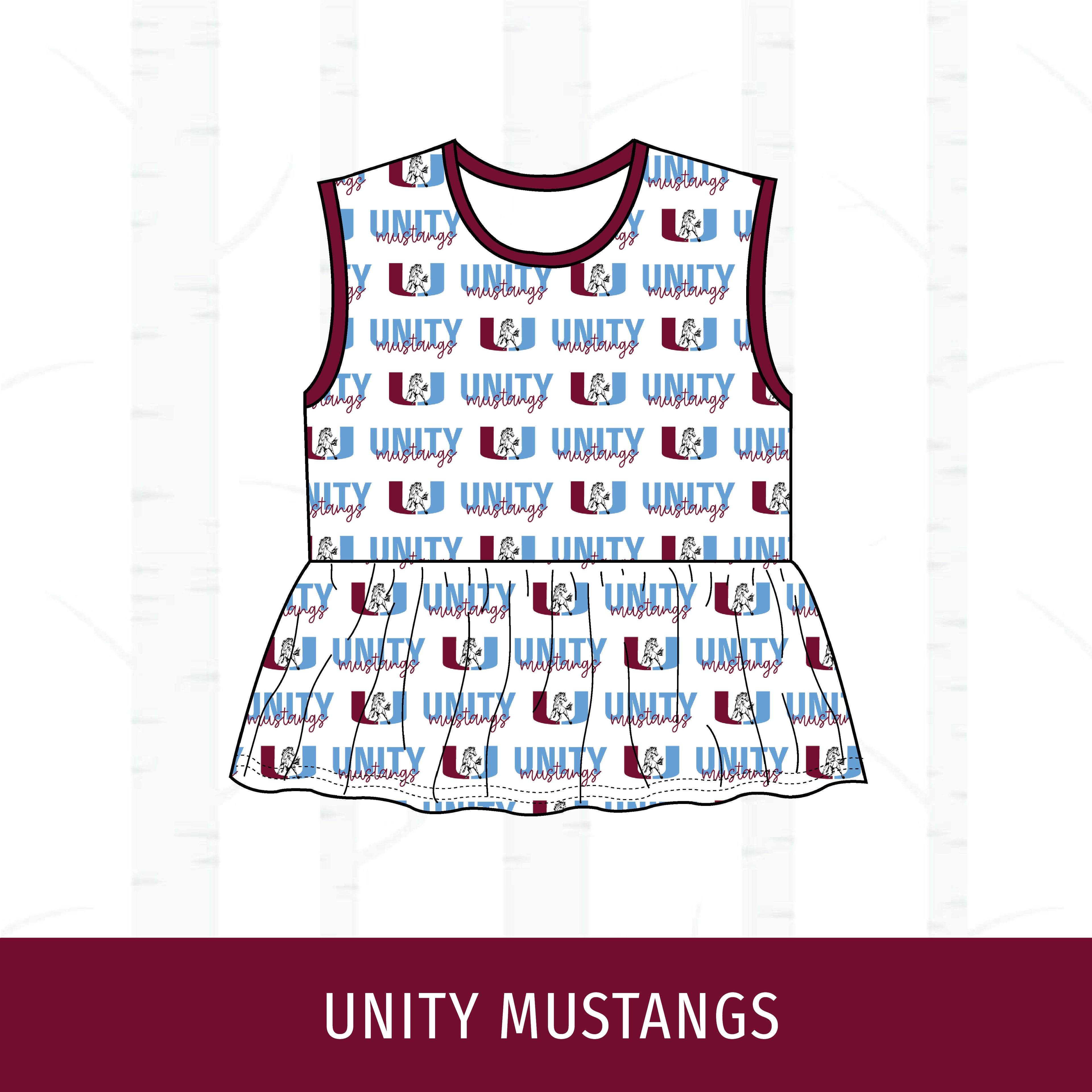 Unity Mustangs Peplum Tank