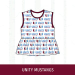 Unity Mustangs Peplum Tank