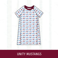 Unity Mustangs Short Sleeve Raglan Dress