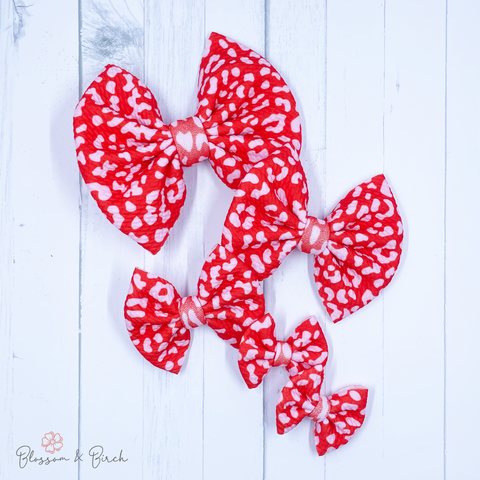 Valentine Cheetah Bow