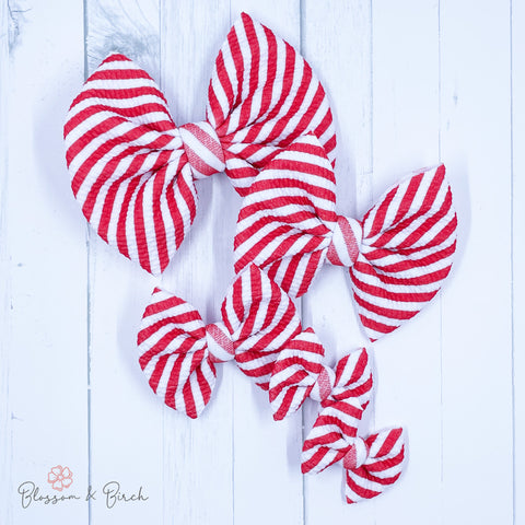 Candy Cane Stripes Bow