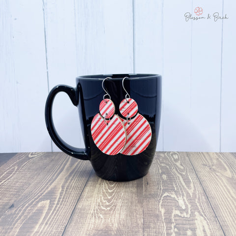 Candy Cane Stripes Nested Earring