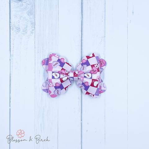 Candy Hearts Scalloped Phoebe Bow