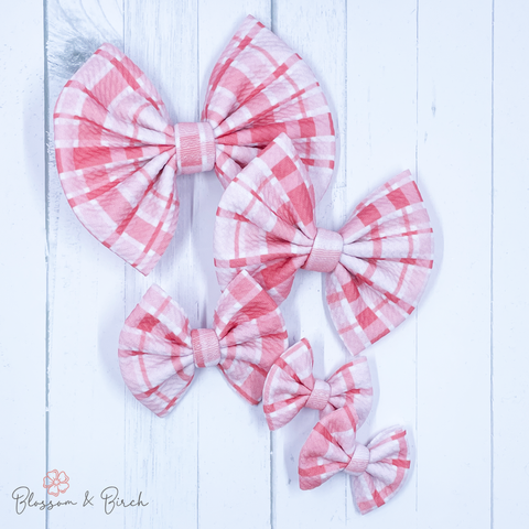 Candy Plaid Bow