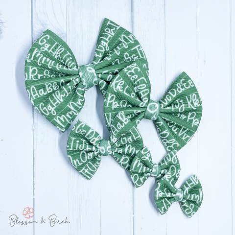 Chalkboard Alphabet Bow