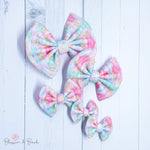 Cotton Candy Brushstrokes Bow