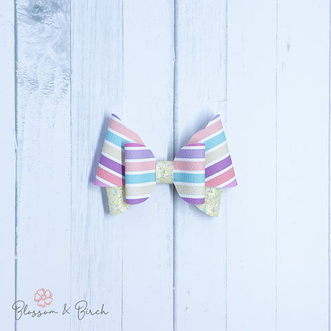 Easter Stripes Charlotte Bow