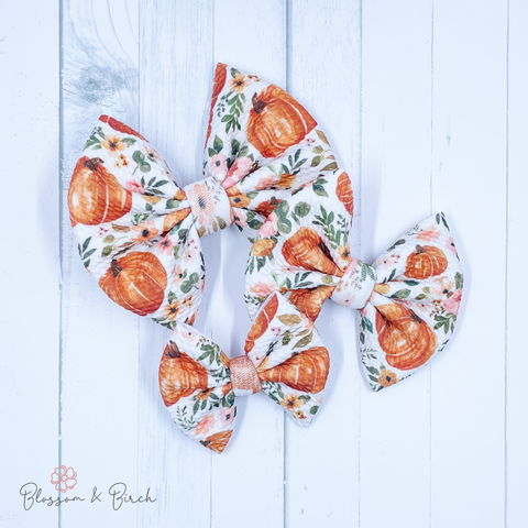 Floral Pumpkin Bow