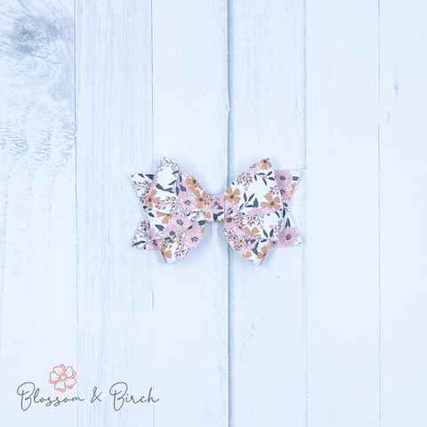 Pink Floral Blossom Bow