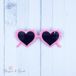 Pink Scalloped Heart Sunglasses