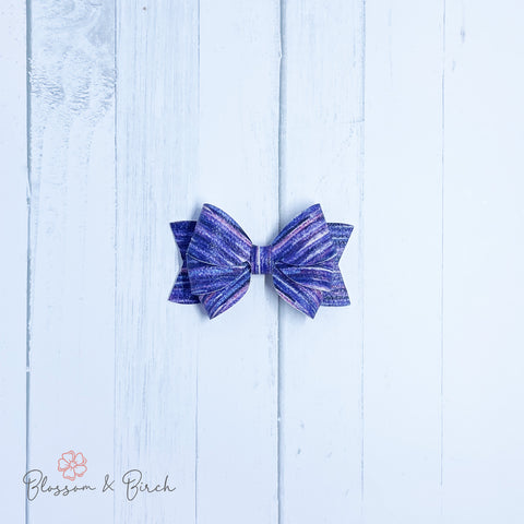 Purple Brushstrokes Blossom Bow