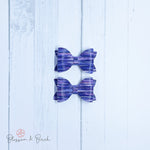 Purple Brushstrokes Mini Olivia Bow Set