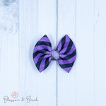 Purple Stripes Bow