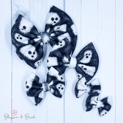 Tie Dye Ghosts Bow